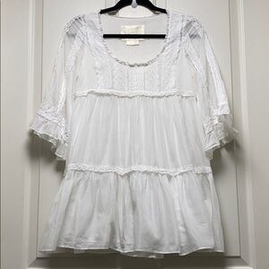 - Karta Mini Dress, 100% cotton with Lace. Sz Xsm